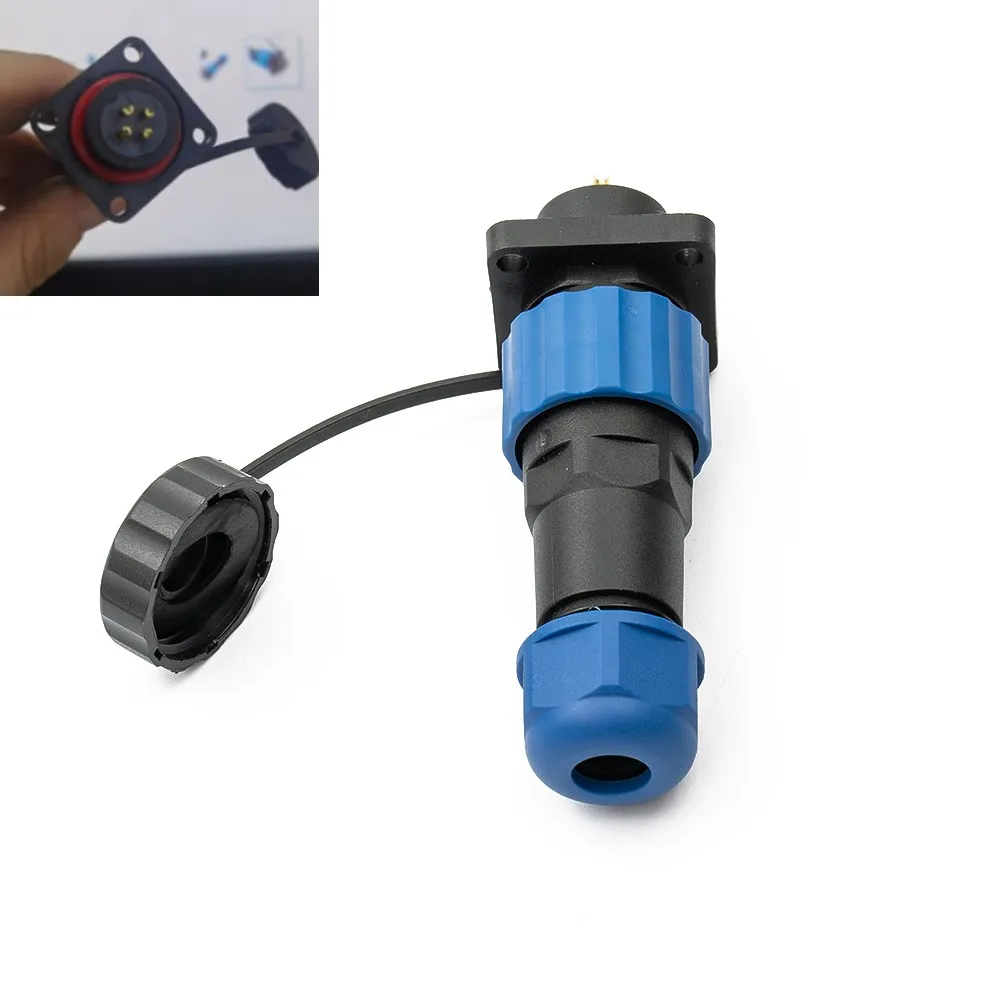 

Квадратный разъем SP16 IP68 2 9-контактный