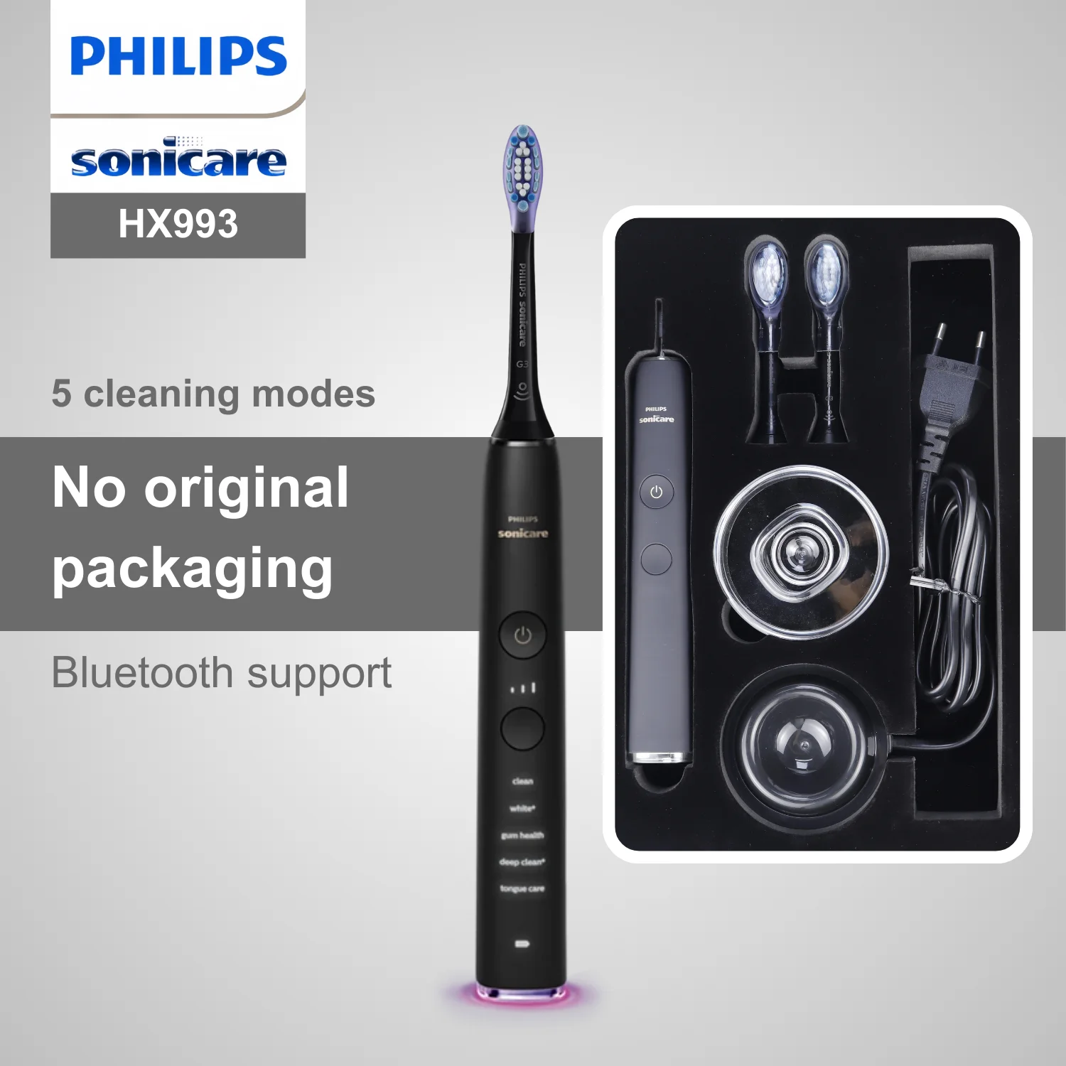 Электрическая зубная щетка Philips Sonicare HX993 без оригинальной упаковки Bluetooth Aonnectivity 5