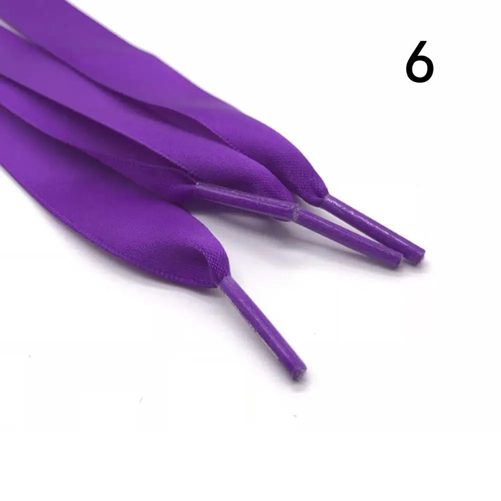 1 Pair 2CM Wide 120cm Silk Shoe Laces Satin Ribbon Flat Shoelaces  Men Women Sneakers Shoelace Boots Laces For Shoes