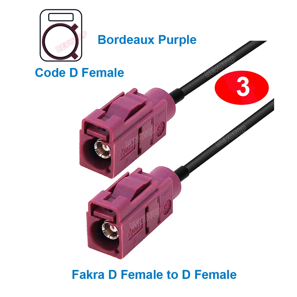 

Удлинительный кабель Fakra D BEVOTOP 10см~20м бордовый