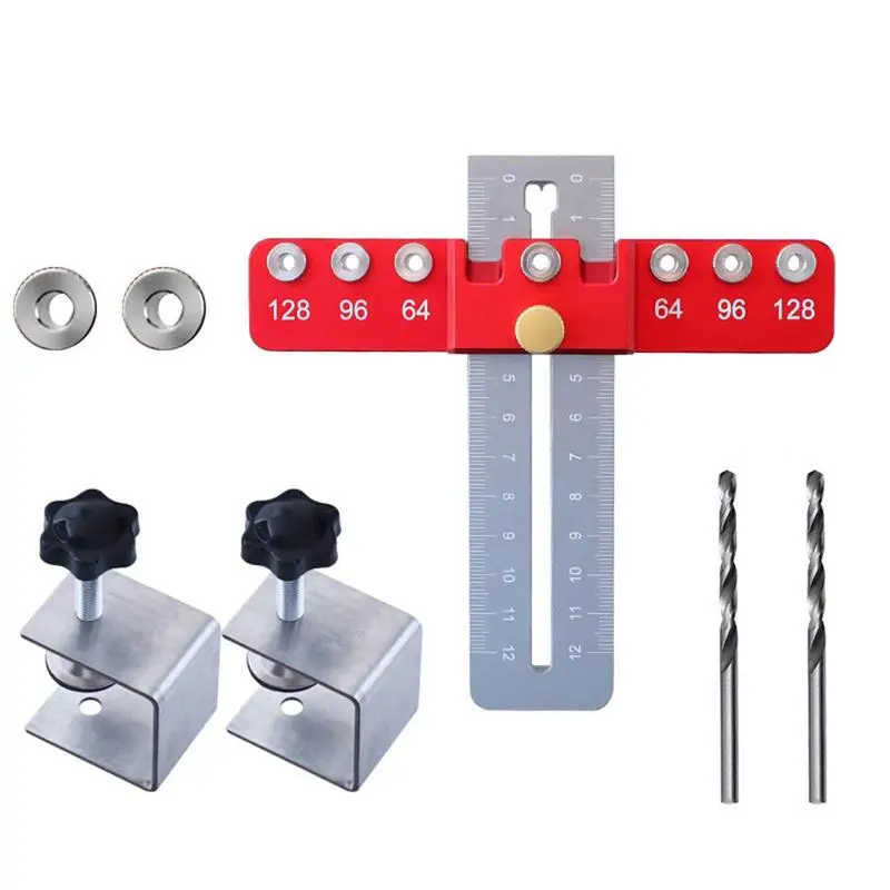 

Cabinet Hardware Jig Tool Aluminium Alloy Mounting Template Drill Guide Adjustable Punch Locator Cabinet Hardware Template For