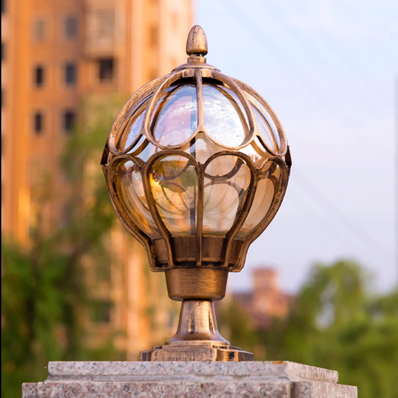 

Lamp Outdoor Landscape European Lights Garden Decorative Retro Post Ball Lighting Waterproof Garden Glass Lighting