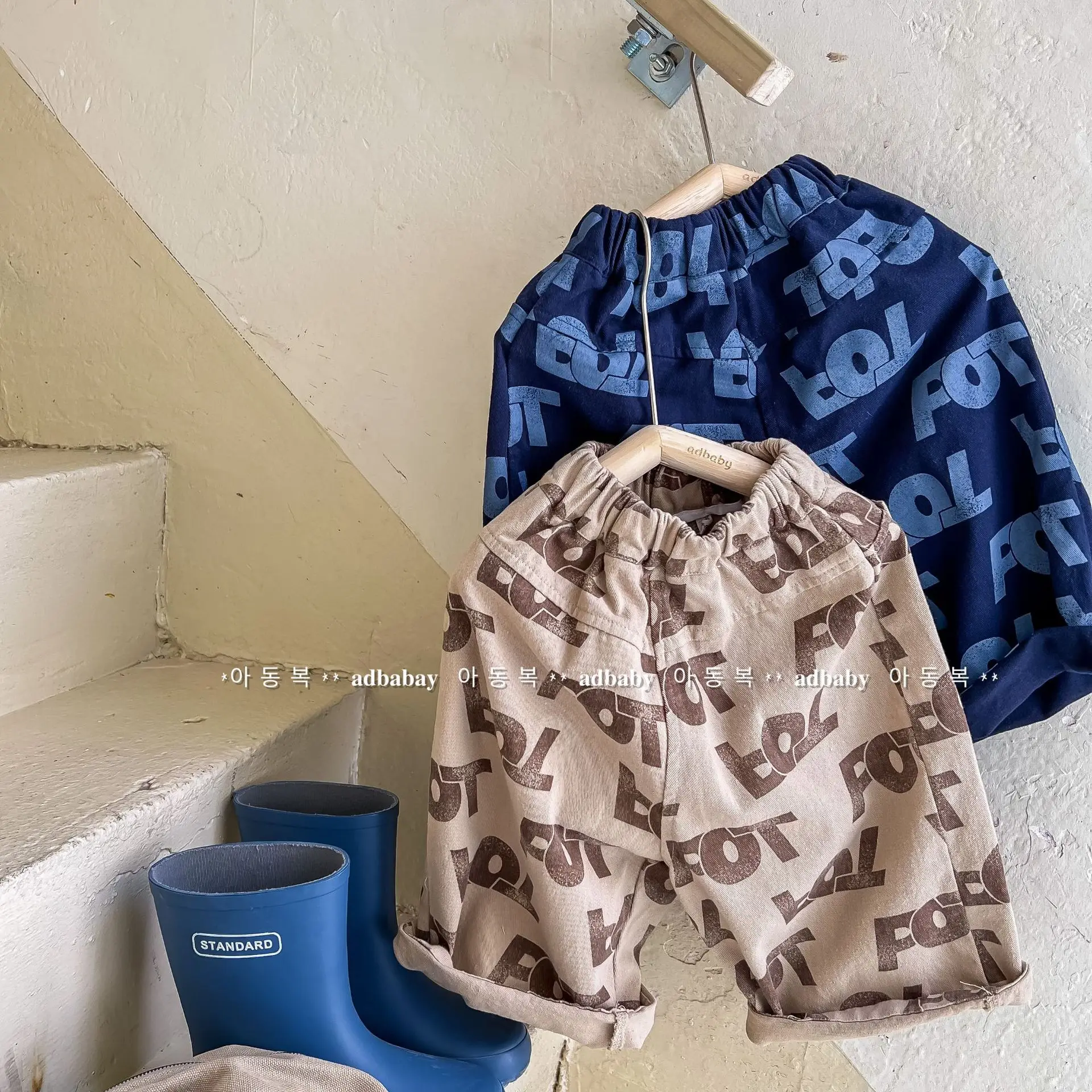 

2022 New Fashion Letter Print Children Trousers Cotton Girls Harem Pants Loose Baby Casual Pants Boys Trousers Kids Clothes