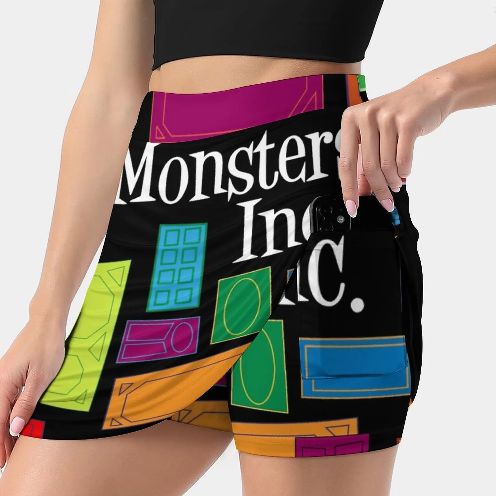 

Корейская модная юбка Monsters Inc, летние юбки для женщин, легкая юбка-брюки Monster Monsters Inc