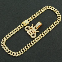hip hop iced out cuban chains bling diamond letter ceo pendant mens necklaces miami gold chain charm mens jewelry choker gifts