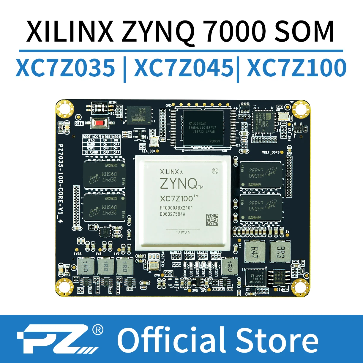 PUZHI SoM 7035 7045 7100: Xilinx SoC ZYNQ 7000 7Z030 7Z035 7Z045 7Z100 FPGA Core Board Industrial Grade  System on Module 900I