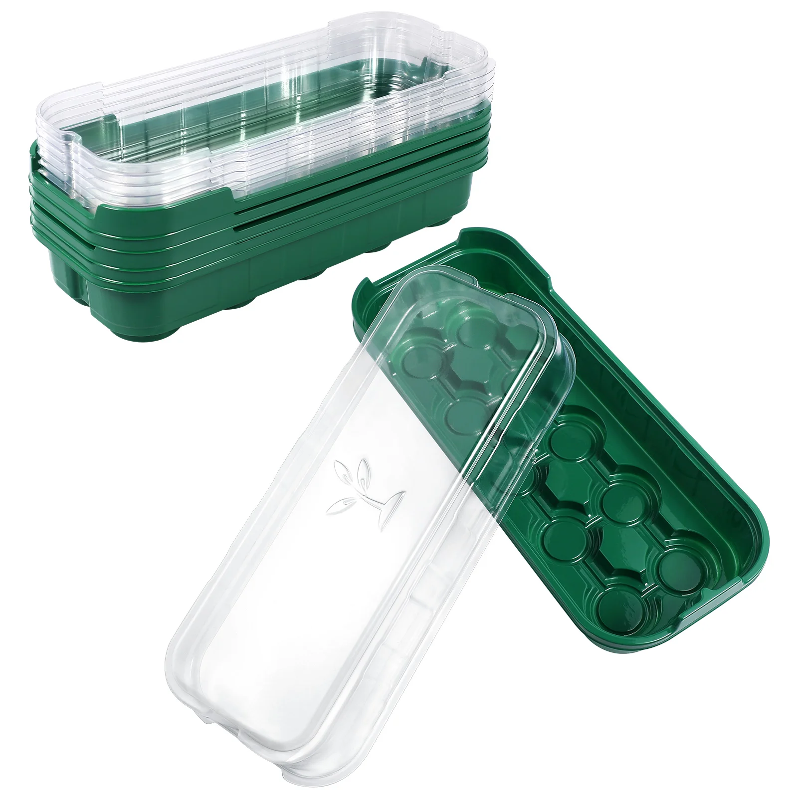 

5Pcs Plants Growing Propagator Plant Starter Tray Mini Greenhouse Nursery Pot Germination Starting Trays