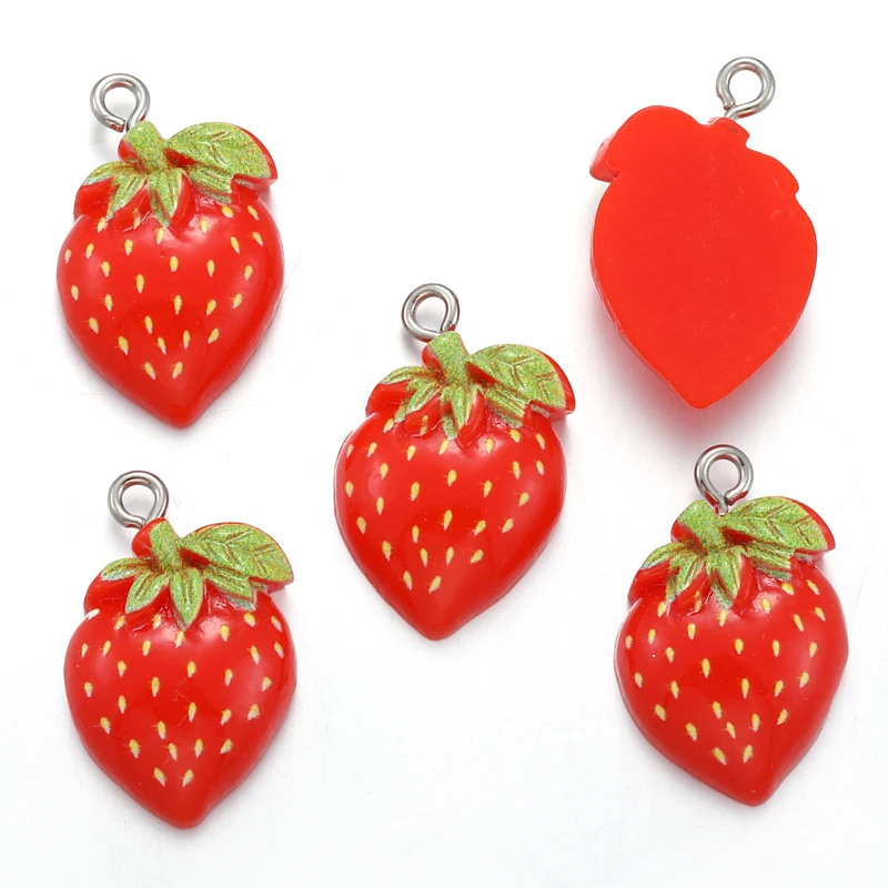 20 шт. подвески в виде фруктов из смолы виноград клубника арбуз яблоко кулон