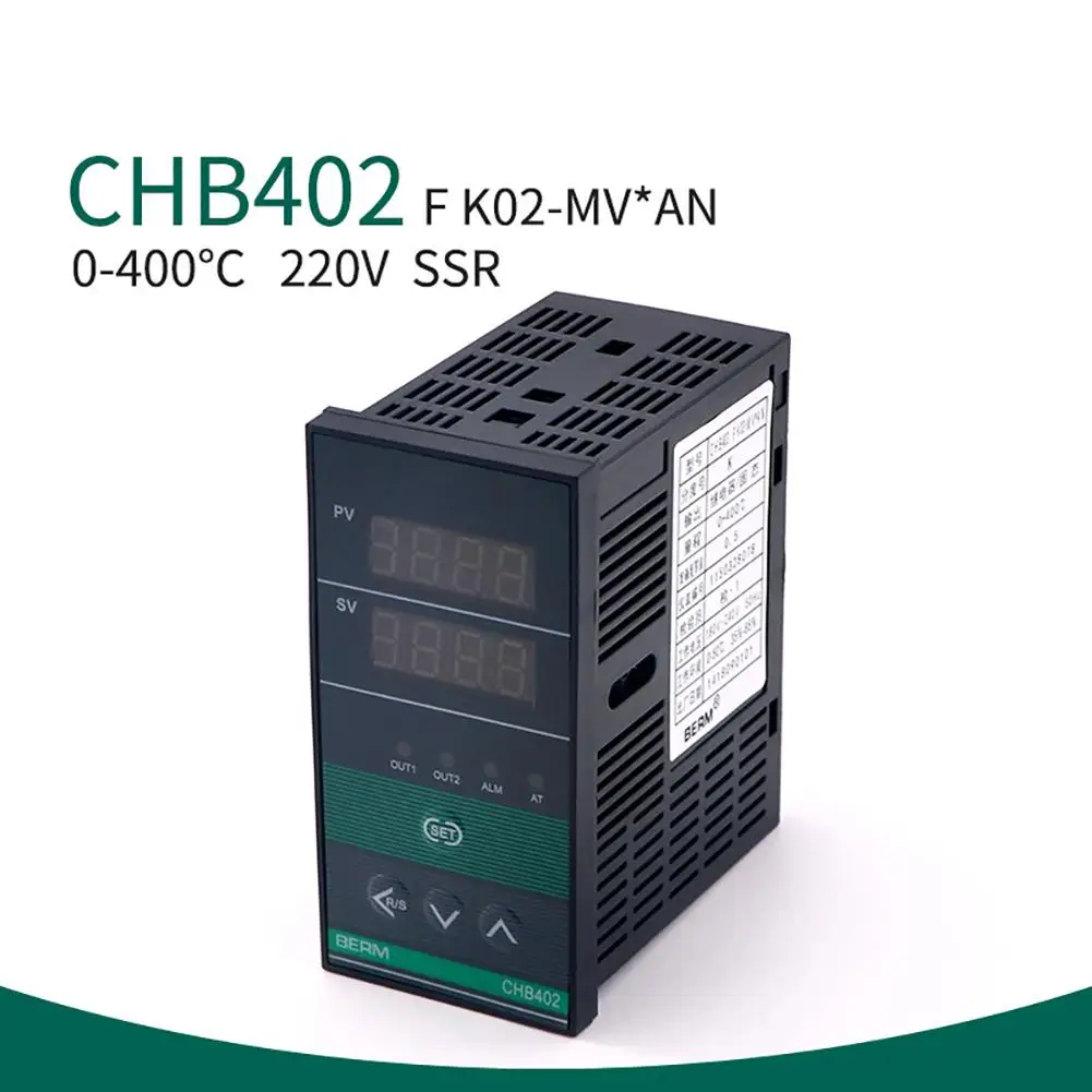

Mertermall Digital PID Thermostat FK02-MV*AN Relay 180-240VAC 0-400 Degree CHB402 SSR Temperature Controller