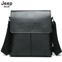 jeep buluo famous brand fashion mens handbag shoulder bag vintage pu leather retro messenger bag stylish casual male crossbody