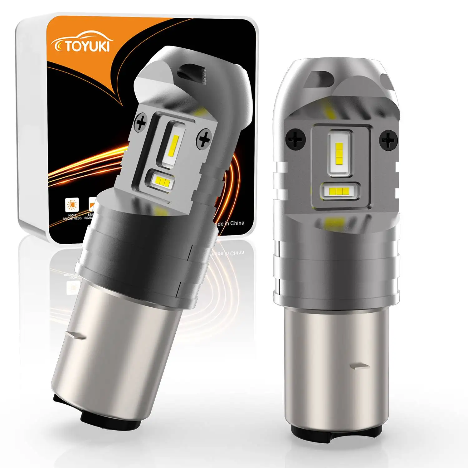 TOYUKI BA20D светодио дный мотоциклетный фонарь Hi/Lo Beam Conversion Kit для мотоцикла ATV UTV фар 3000LM 12V 24V 6000K