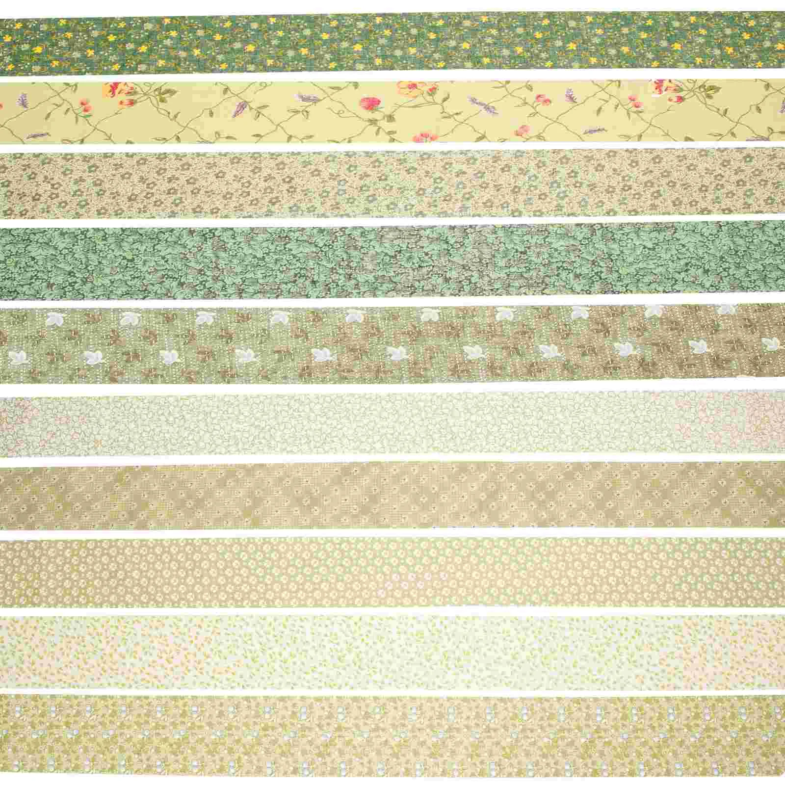 

10 Sheets Craft DIY Cloth Quilted Fabric Jelly Rolls Quilting Quilt Fabric 6cm Cotton Strip Self Made Craft Sewing Fabrics