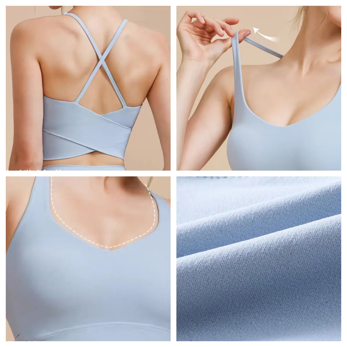 Спортивный бюстгальтер для йоги с логотипом бренда женское нижнее белье на