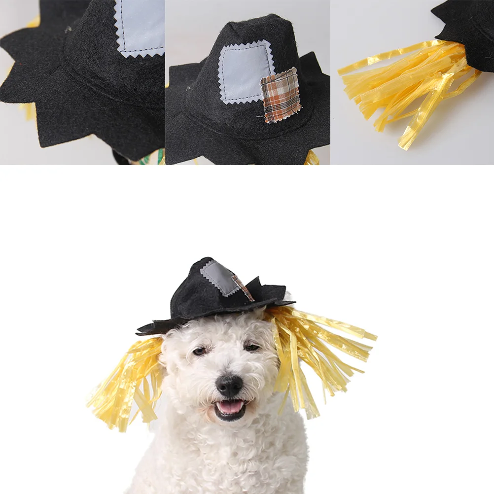 

Dog Hatpetscarecrow Cap Dogs Hats Costume Cat Party Birthday Large Costumes Wizard Small Medium Cosplay Set Decoration Headwear
