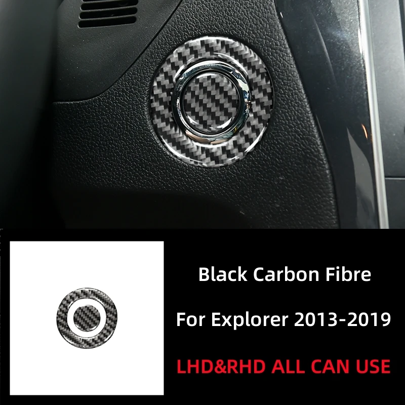 

Углеродное волокно для Ford Explorer 2013-2019 автомобильные аксессуары авто старт двигателя кольцо зажигания Кнопка внутренняя отделка наклейка