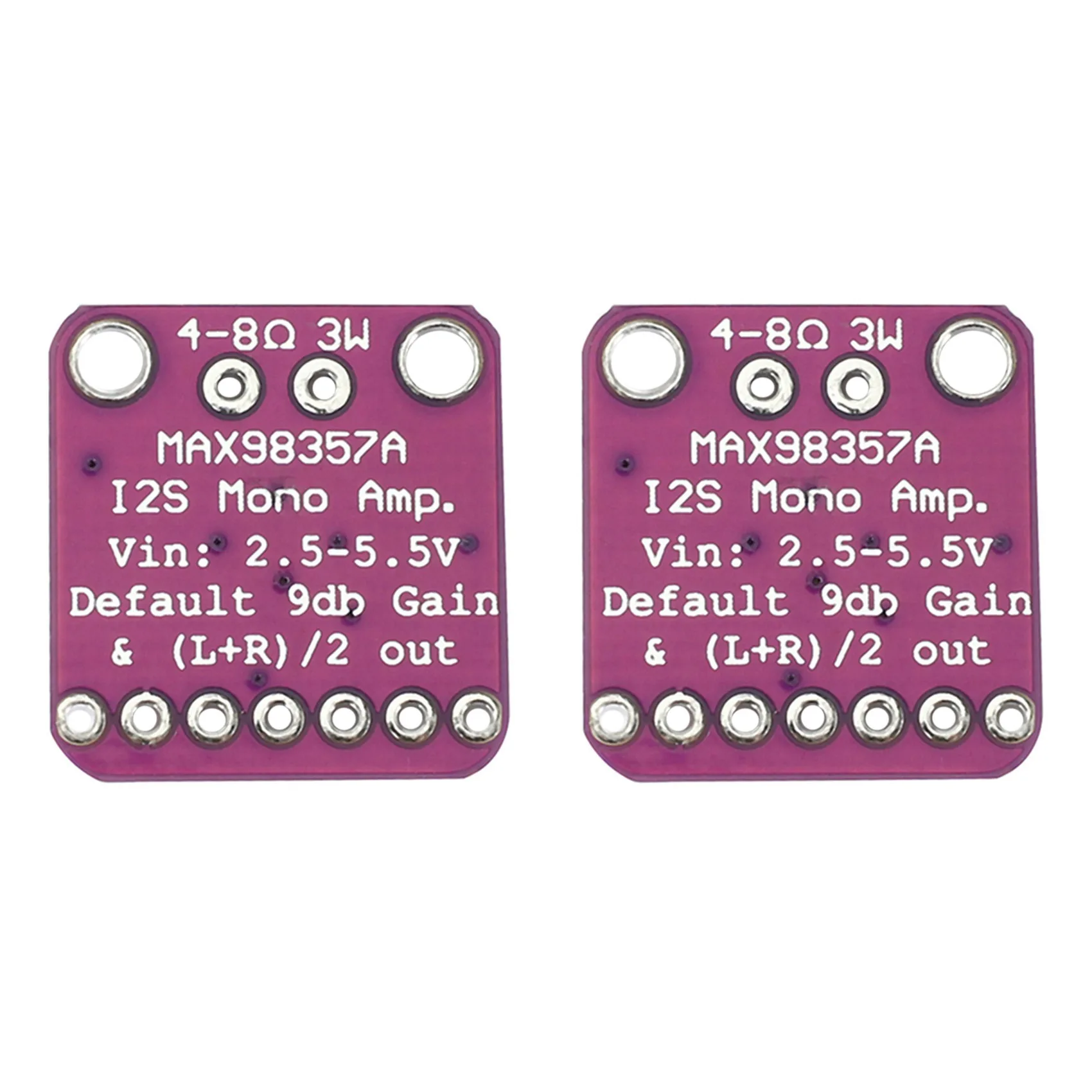 

2X Max98357 I2S 3W Class D Amplifier Breakout Interface Dac Decoder Module Filterless Audio Board for Raspberry Pi Esp32