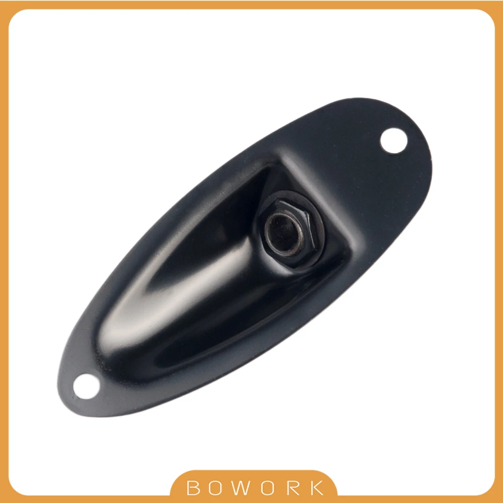

Black Metal Boat Input Output Jack Plate Socket With Screws For Fend-er Strat FD ST Electric Guitars Jack Plug Hole 6.35mm NEW