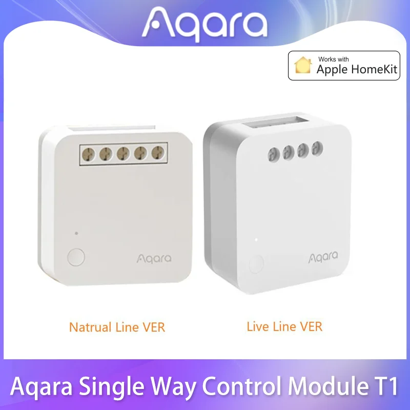 Aqara Single Channel Relay Controller T1 Switch Module Zigbee 3.0 No  /  With Neutral Smart Home Timers Remote Control Homekit