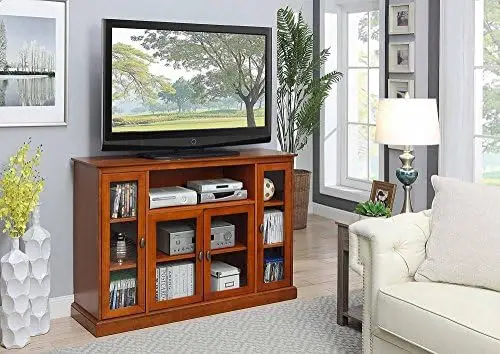 

Highboy 60 inch TV Stand with Storage Cabinets and Shelves, Espresso