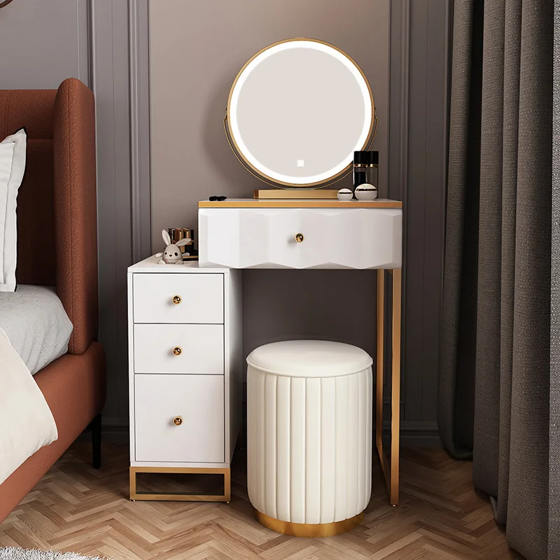 

50-70cm Dressing Table With Mirror Storage Makeup Wooden Chest Of Drawers Vanity Table Bedroom Furniture Sets Console Furniture
