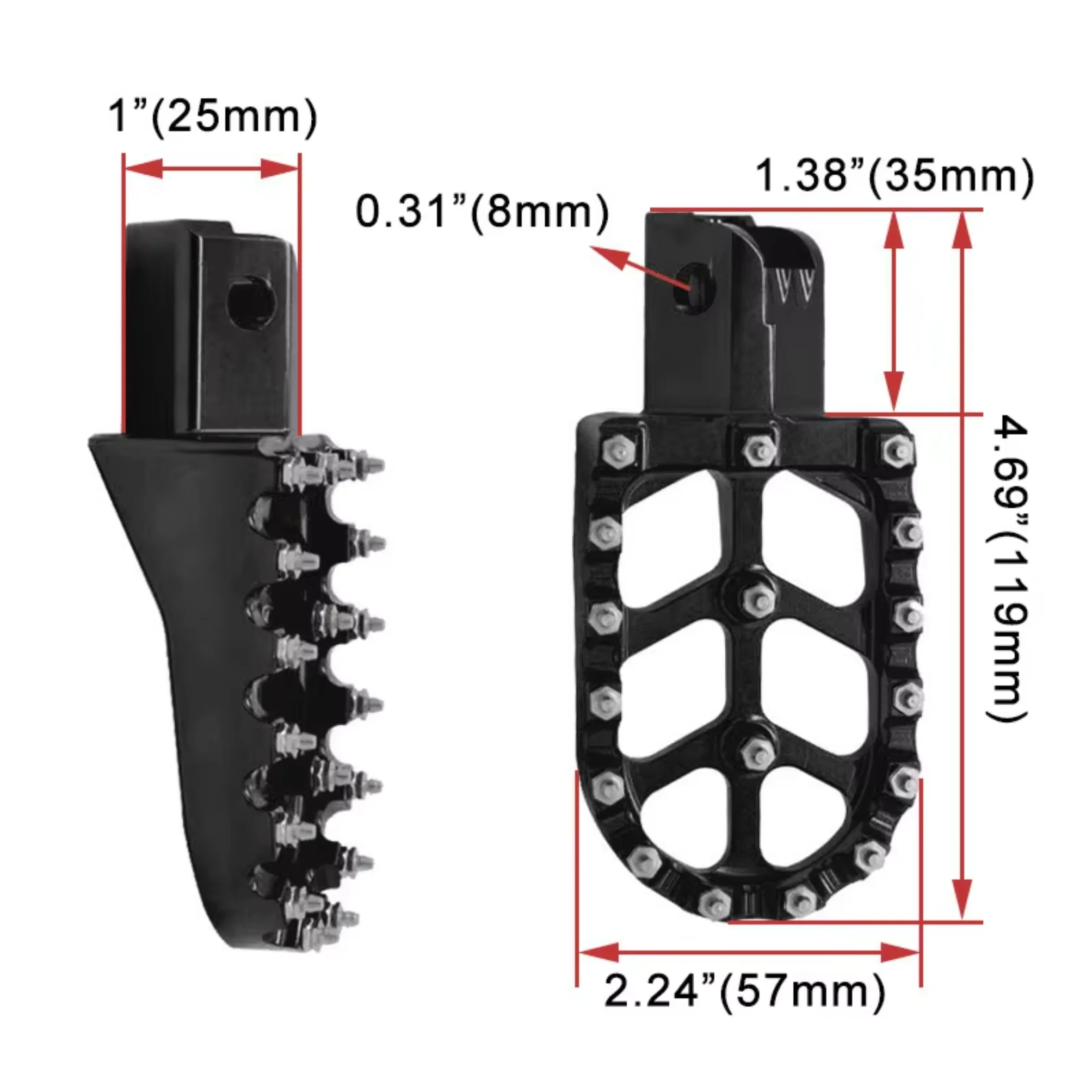 Фото Мотоциклетные подножки CNC универсальные для HONDA CRF XR 50 70 110 M2R SDG DHZ SSR KAYO Pit Bike, цветные подножки для модификации мотоцикла. №4