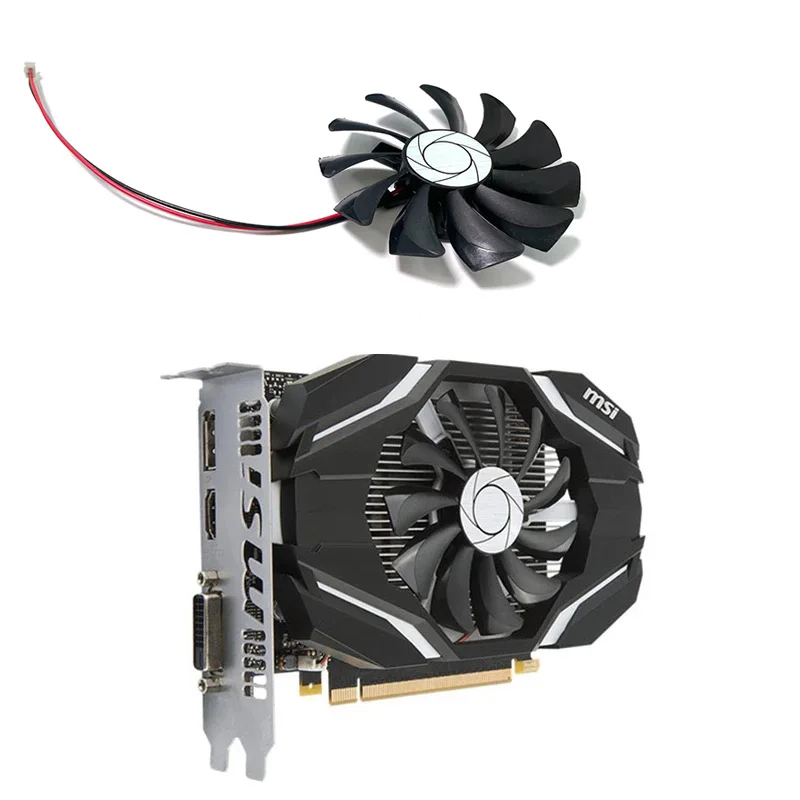 

85mm DC 12V 0.57A HA9010H12F-Z GTX 1050 GPU Cooler for MSI GeForce GTX 1050 2G GTX 1050Ti 4G OC Graphics Cooler