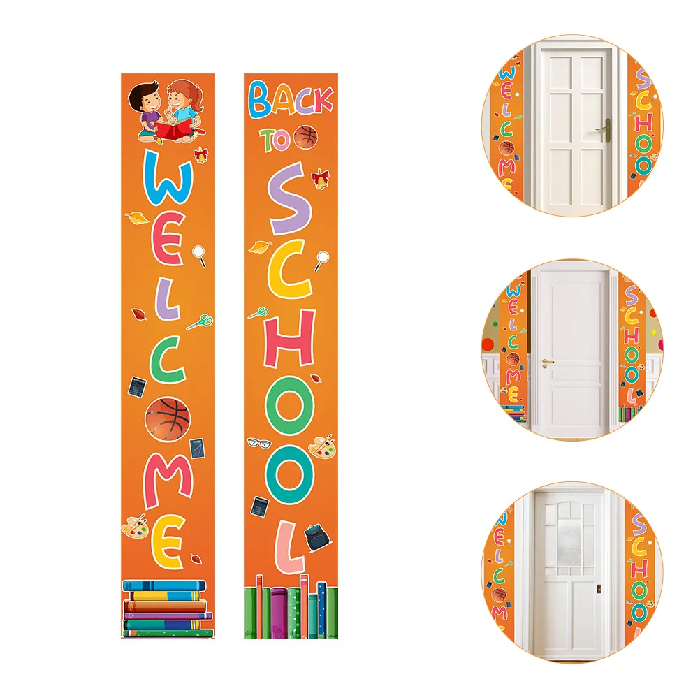 

School Welcome Signbannercouplet Hanging Door Firstday Decorations Learn Ready Porch Party Supplies Front Decal Backdrop