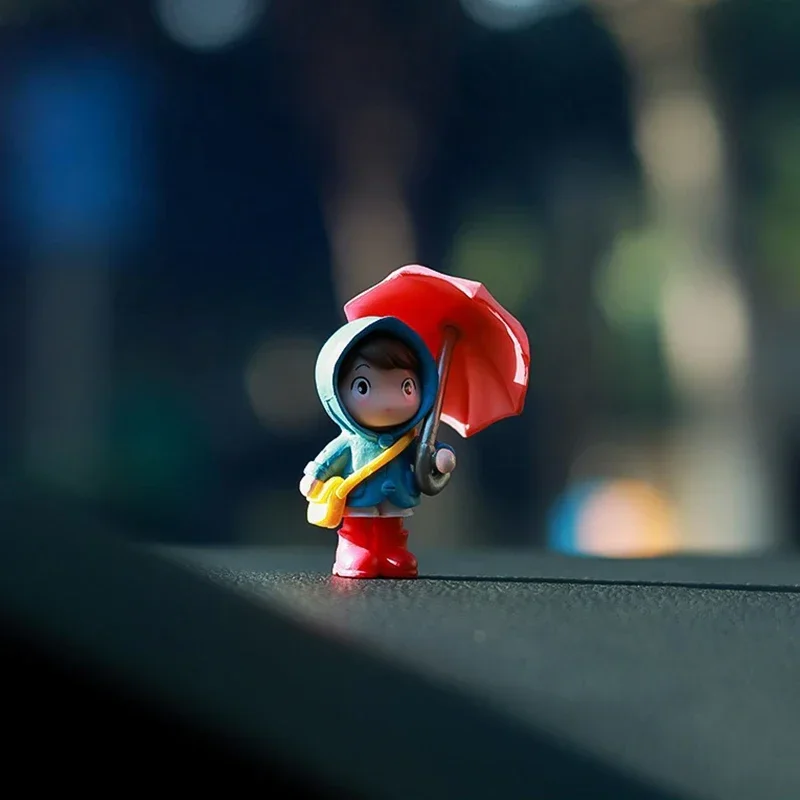 

Милый мультяшный зонтик для девочек, украшение для автомобилей, украшение интерьера автомобиля, центральная консоль, украшение для окна, аксессуары Para Auto