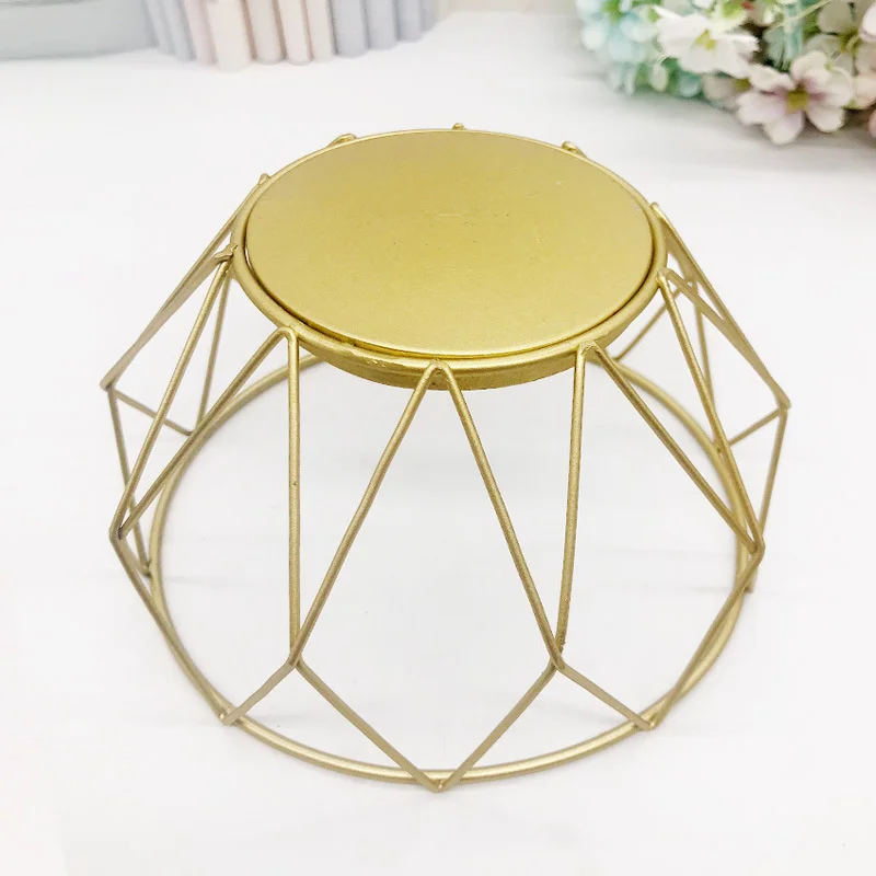 Железный Европейский подсвечник Ins золотой зеркальный креативные домашние