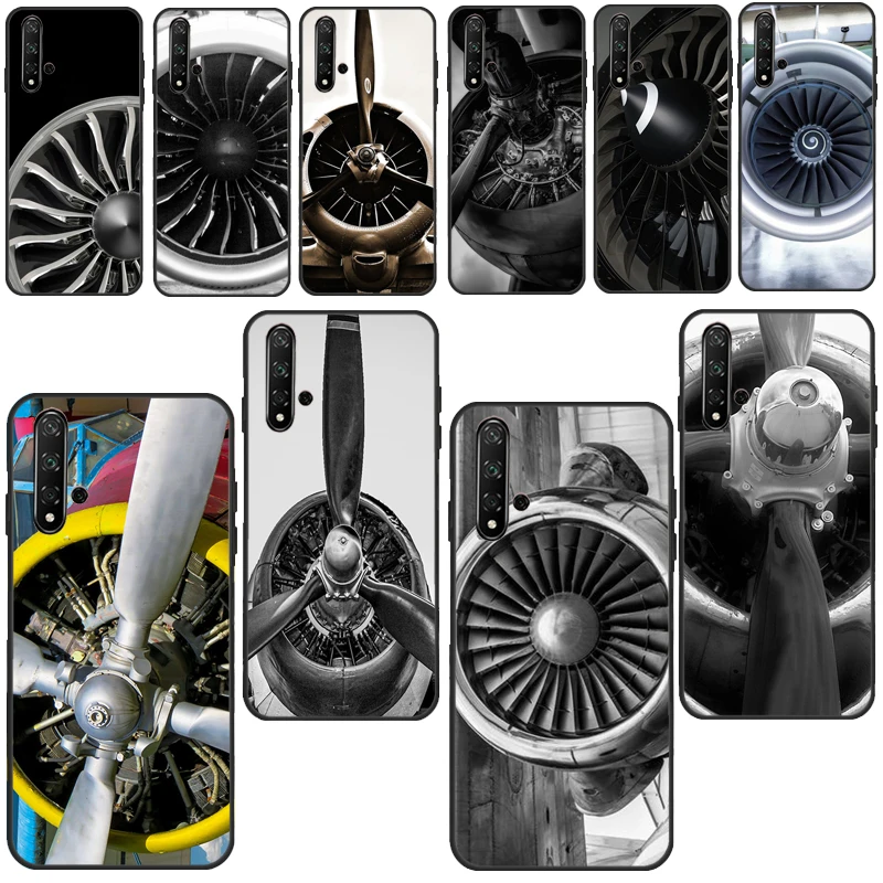 Винтажный чехол для самолета с двигателем Huawei P40 P20 P30 Lite Mate 20 P Smart 2021 2019 Nova 5T Honor Pro 10i