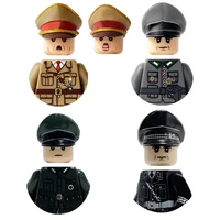 ww2 mini military soldiers figures blocks toys officer boss action figure model diy bricks accessories kids toy collectibles