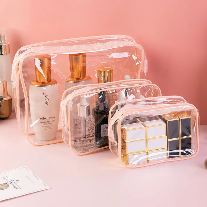 

PVC Cosmetic BagTransparent Storage BagTravel Storage Bag Skin Care Wash Bag Lazy People Convenient Wash Bag Bathroom Organizer