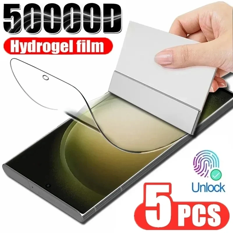 

5Pcs Hydrogel Film for Samsung S23 S21 S22 S24 Ultra S8 S9 S10 Plus S20 FE Screen Protector for Galaxy Note 20 Ultra 10Plus S10E