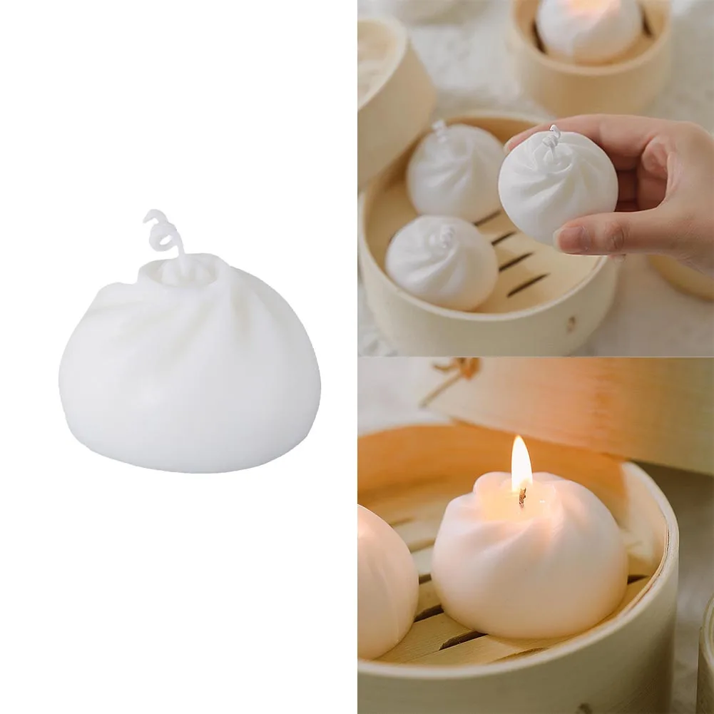 

Creative Xiao Long Bao Shape Candle Aromatherapy Candle Gift Box INS Photo Props Scented Candle Home Decoration