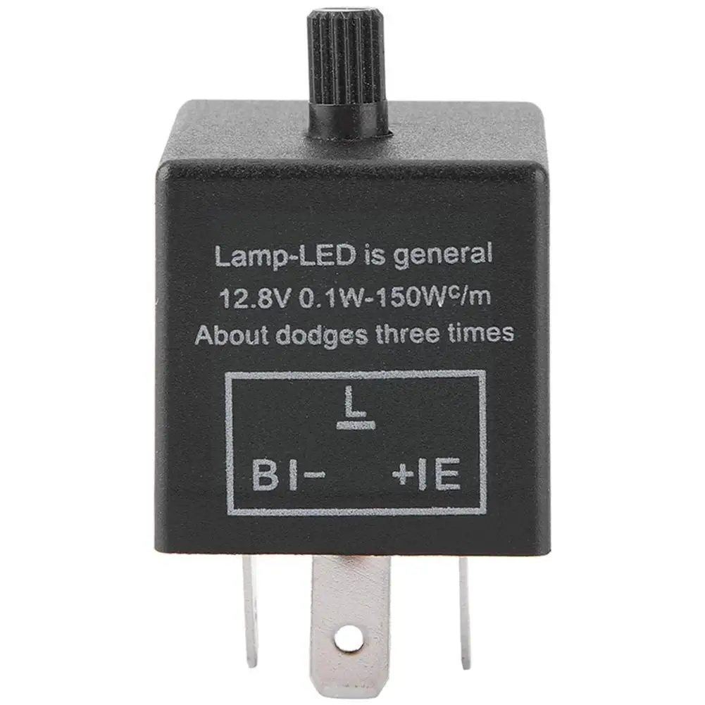 

LED Flasher 12V Adjustable Frequency LED CF14 3 Pin Turn Flasher 12V Light Car Adjust LED Blinker Signal Indicator Relay M4T9