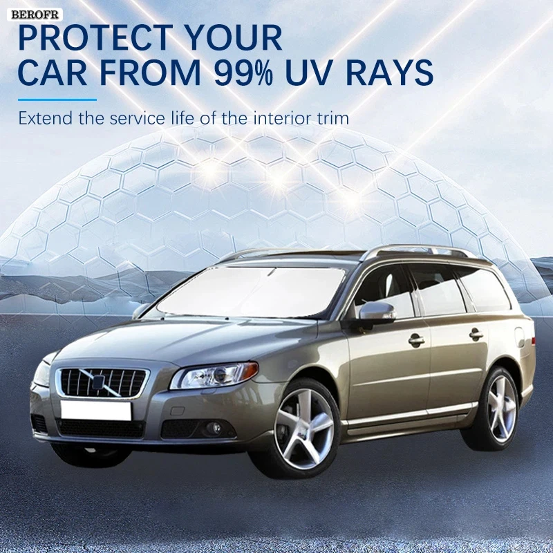 Фото Для Volvo V70 XC70 V60 V50 V40: Летние автомобильные аксессуары, солнцезащитные накидки на лобовое стекло, защита от УФ-лучей №1