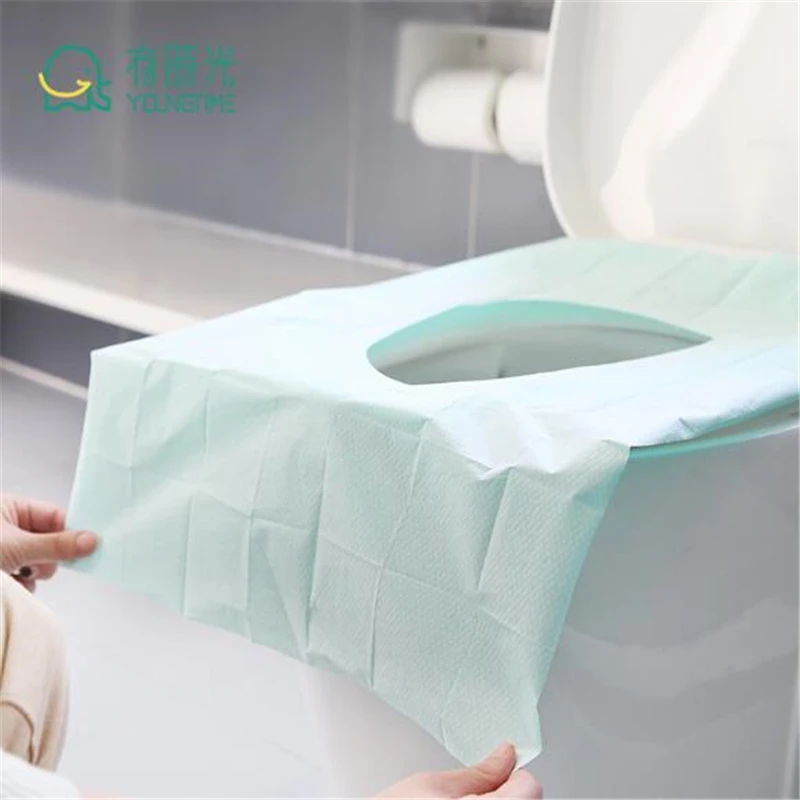 

10pcs Disposable Toilet Seat Cover Toilet Paper Mat For Travel Outdoors Camping Bathroom Toilet Tools Safety Protective Film