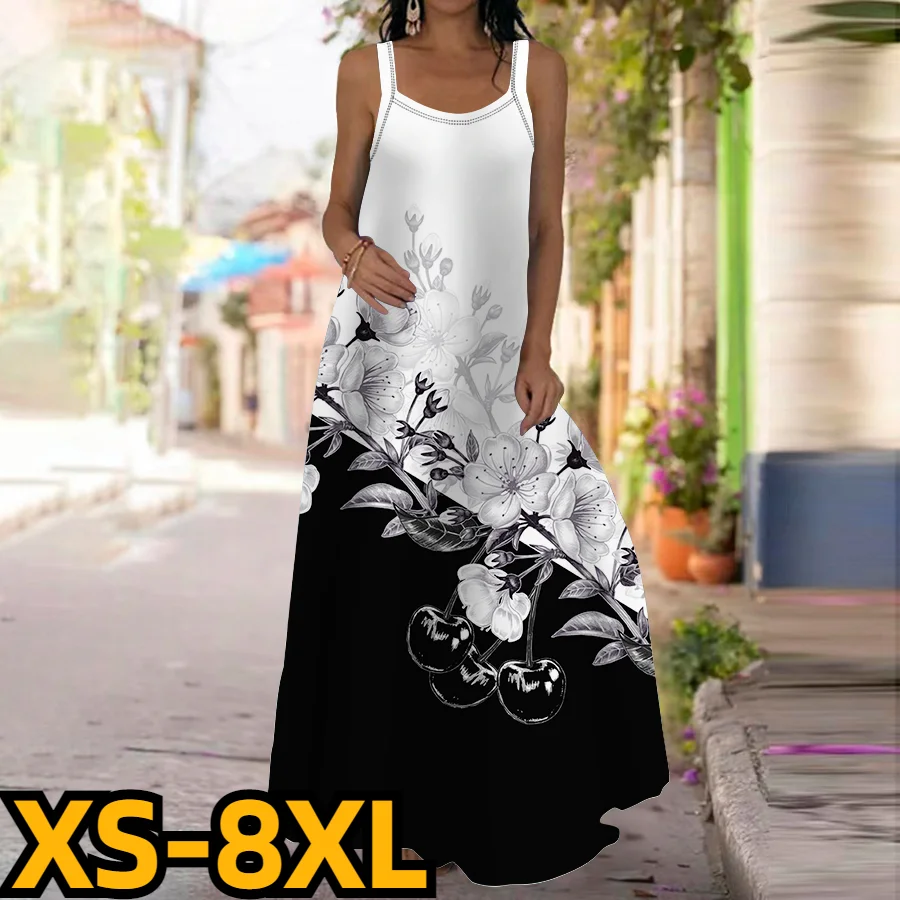 

2023 New Women's Long Dress Maxi Dress Casual Dress A Line Dress Summer Dress Floral Color Gradient Fashion Streetwear Dresses