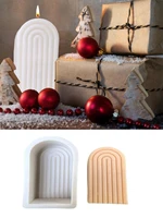 2022 new arch geometric shape aromatherapy candle silicone mold diy gypsum epoxy u shaped cake moldhome decoration ornaments