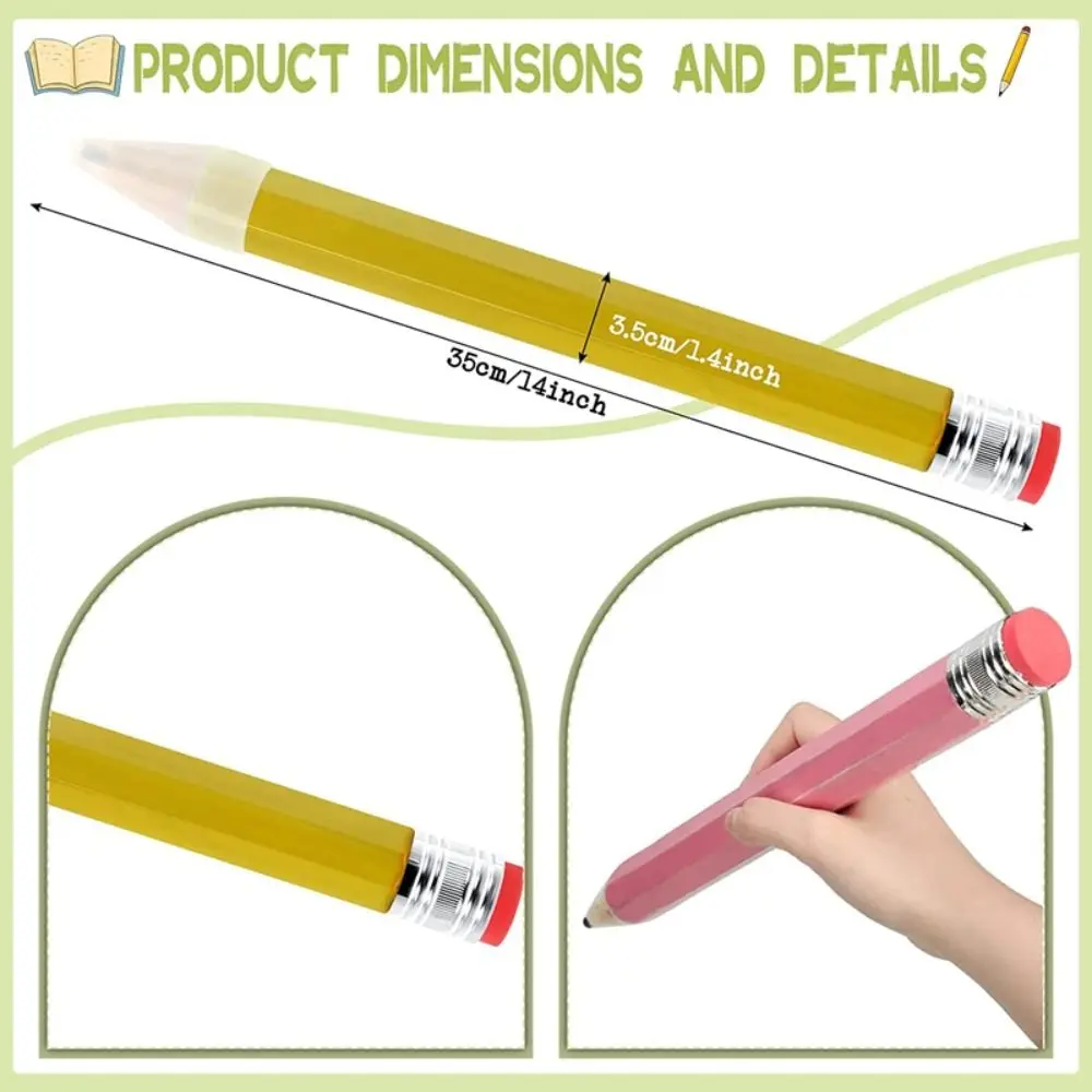 Performance Prop With Eraser Novelty Toy Large Wood Pencil For Painter Artist Student Huge Pencil Giant Pencil images - 6