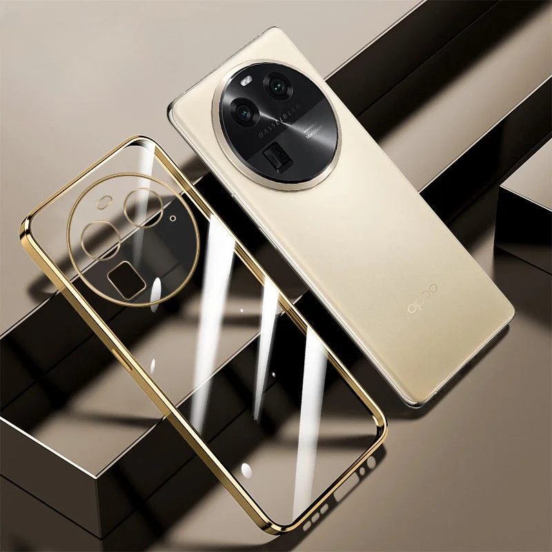 

Electroplating Case for Oppo Find x6 Pro Findx6pro Anti-fall Ultra-thin Transparent Silicone Soft Shell With Lens Protector