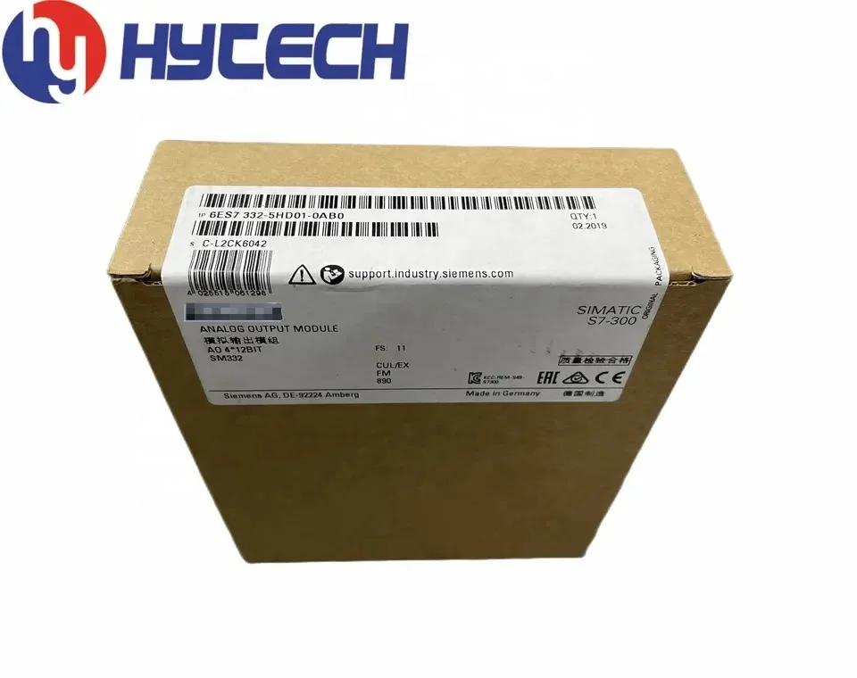 Контроллер ПЛК S7-300 Аналоговый выход SM332 Модуль AO 4*12 бит 6ES7332-5HD01-0AB0