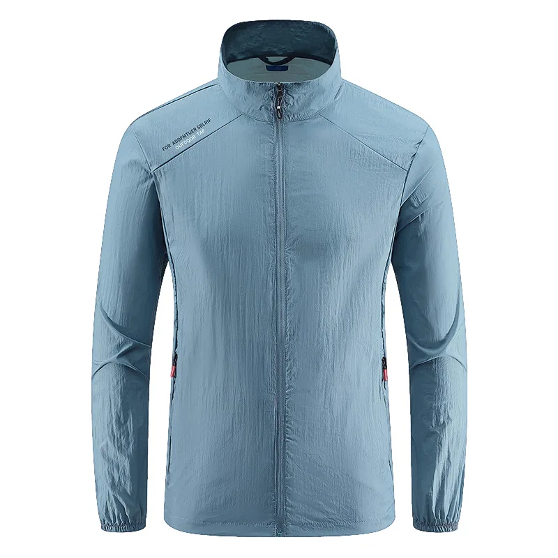 Летняя Мужская дышащая водонепроницаемая куртка из ледяного шелка