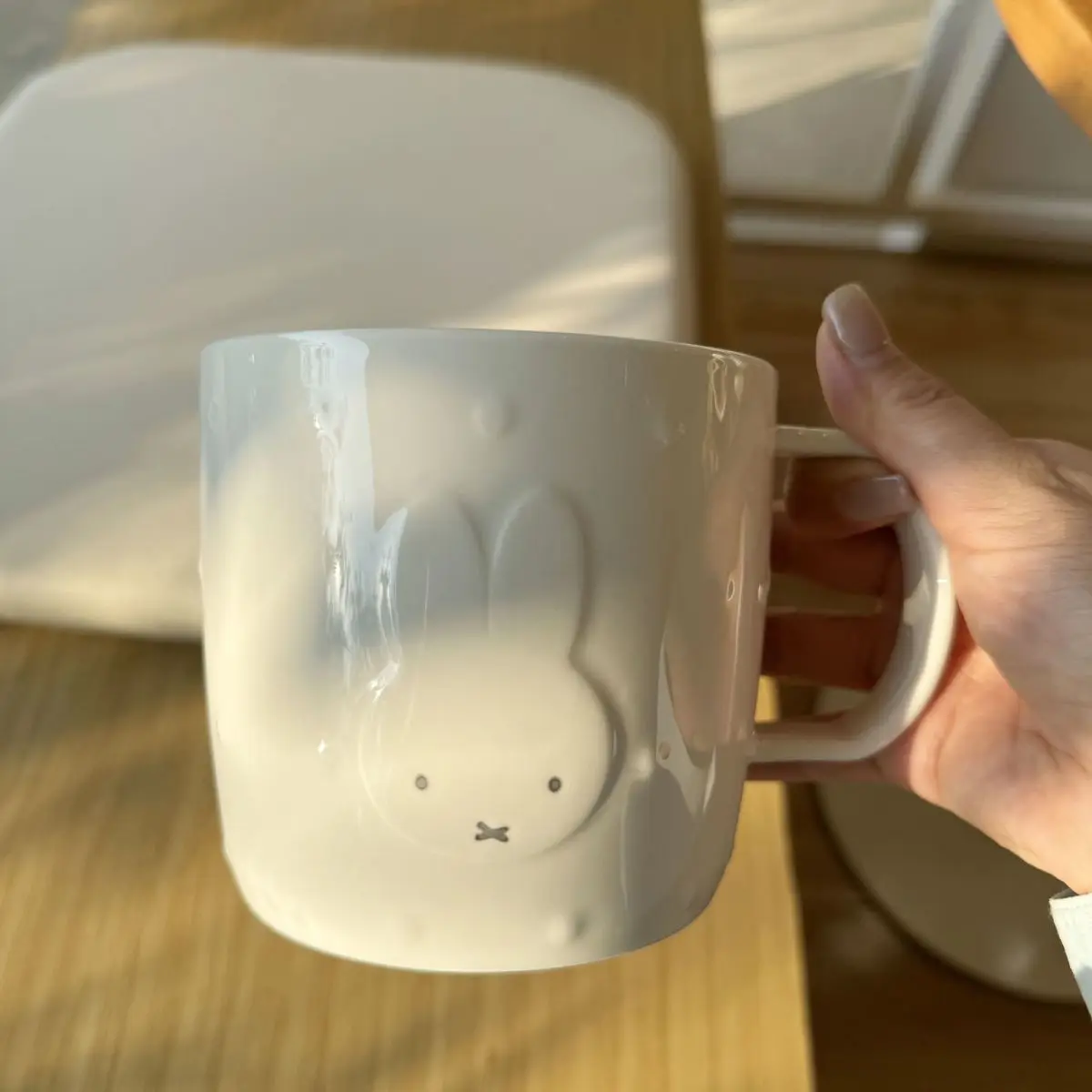 Кружка Miffy Good Looks: вместительная, из керамики и фарфора, для всей семьи, для напитков, подарок, изящная, милая, очаровательная, кавайная, нежная (art.: 3920daf3c6edd) - 3920daf3c6edd