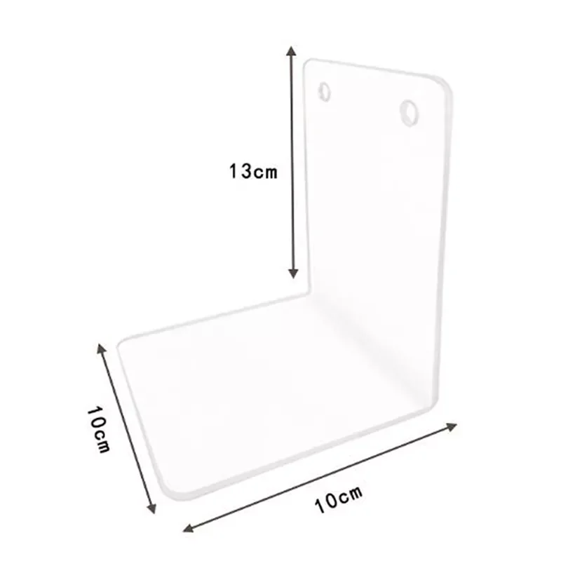 

1Pc Transparent Acrylic Bookends Stand Bookshelf Desktop Decorative Storage Rack Bookend Book Holder School Stationery