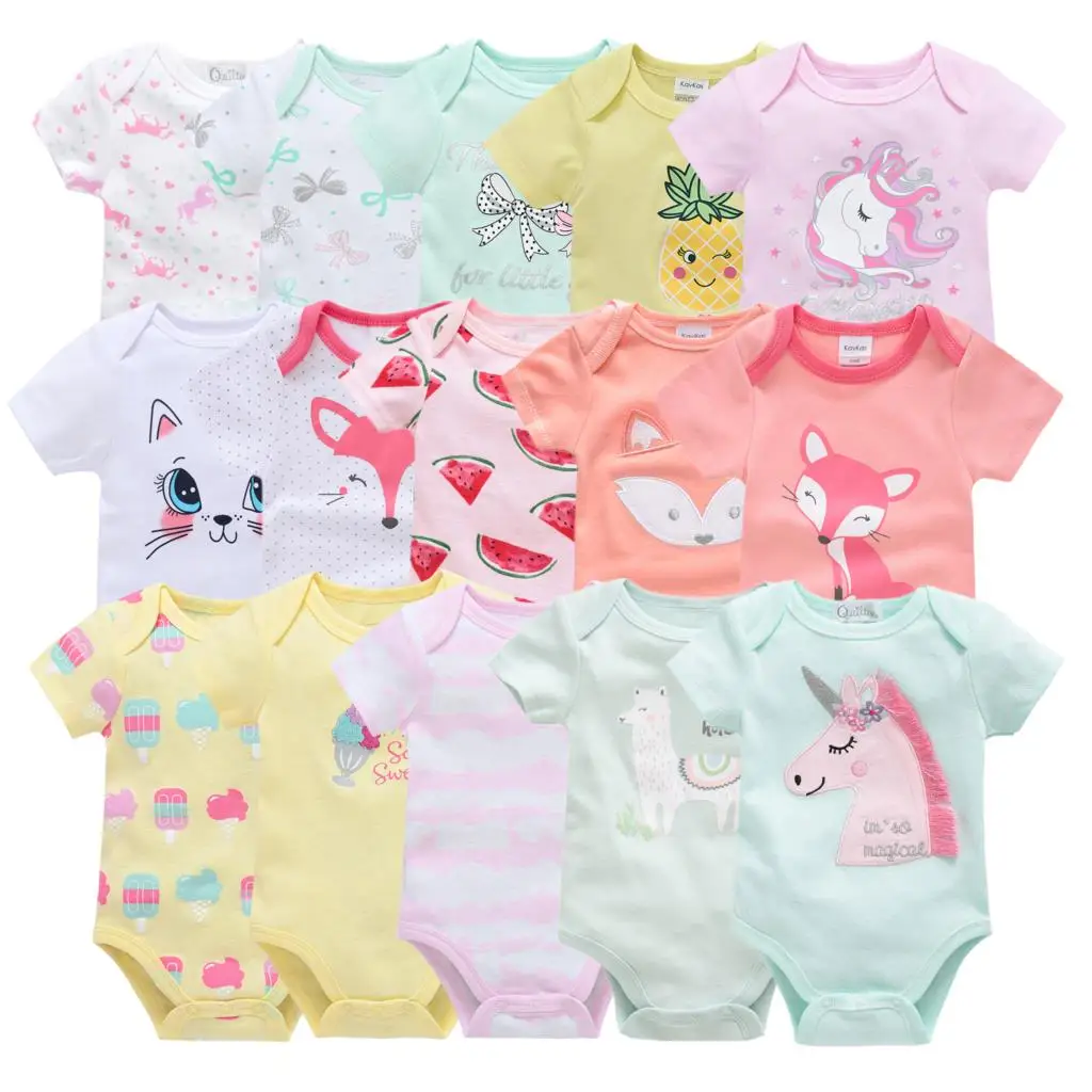 

2022 г., 5 шт., Новые Летние Боди для маленьких девочек, милый комбинезон с рисунком для новорожденных мальчиков, комбинезон для маленьких девочек, Roupa Bebe De Coverall