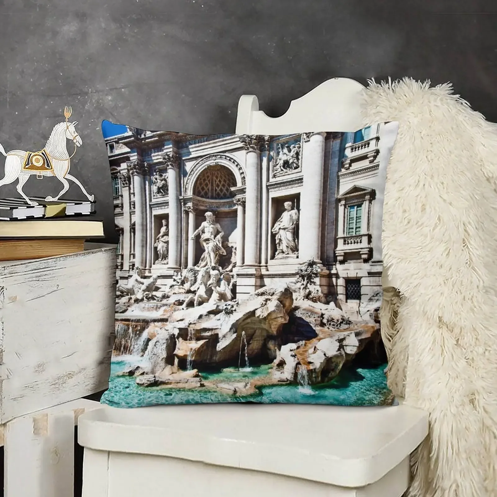- TREVI FOUNTAIN Декоративная подушка для дивана декоративная наволочка чехол диванной
