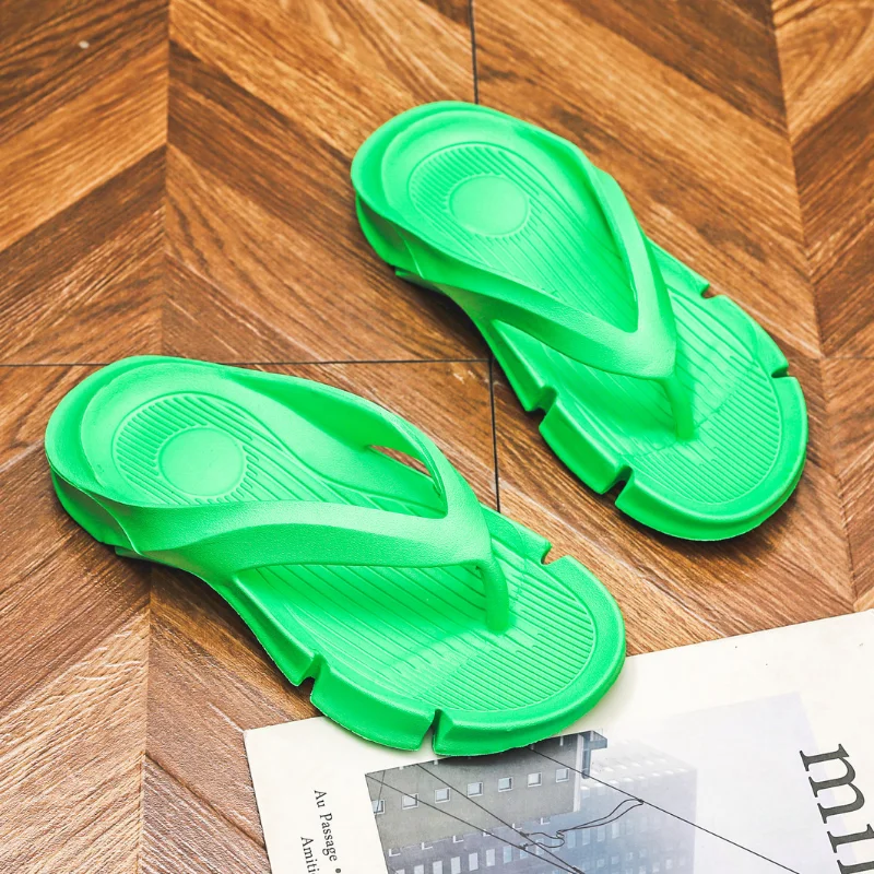 Women's Casual Concise Thong Flip-flops EVA Indoor Bathroom Home Non-slip Slippers 2023 Summer Outdoor Slides Beach Bread Shoes