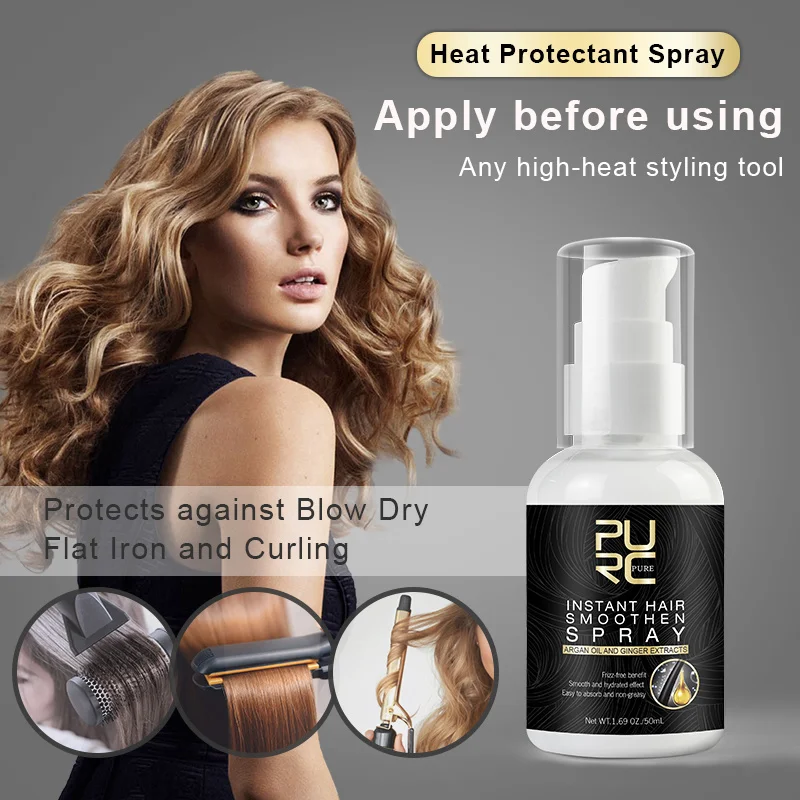 

PURC Moroccan Hair Smoothen Spray Ginger Prevent Hair Loss Products Care Repair Dry Frizz Scalp Thinning Hair Scalp Treatment