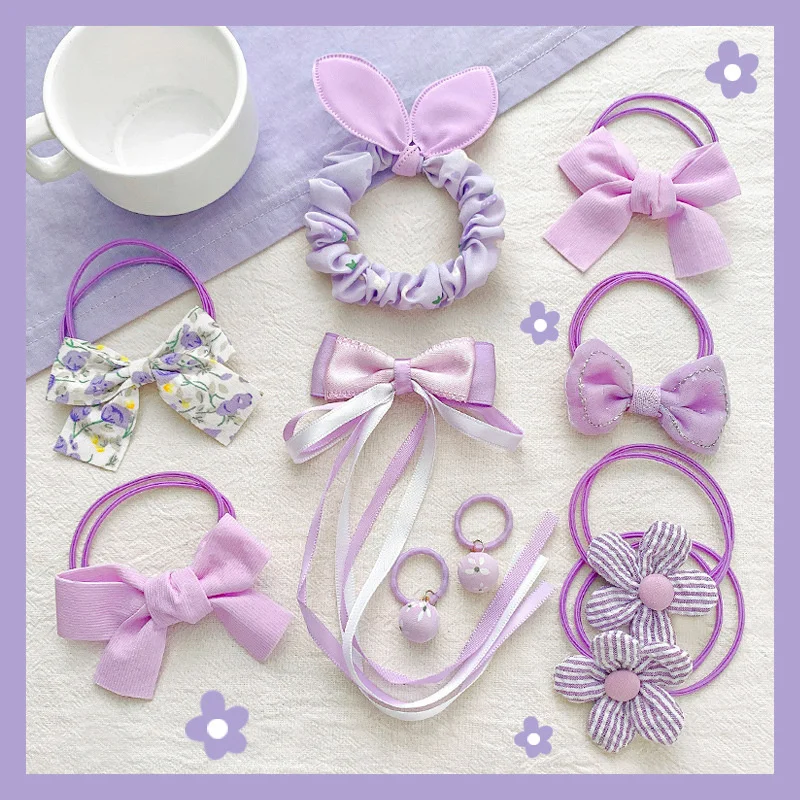 

Cartoon Hair Bands Set Children Cute Girls' Rubber Bands Sweet Hair Accessories Ponytail Holders Hair Ties Headdress Scrunchies